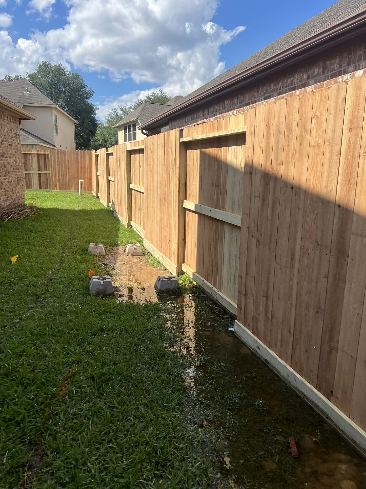 Wood Fence with Custom Gate