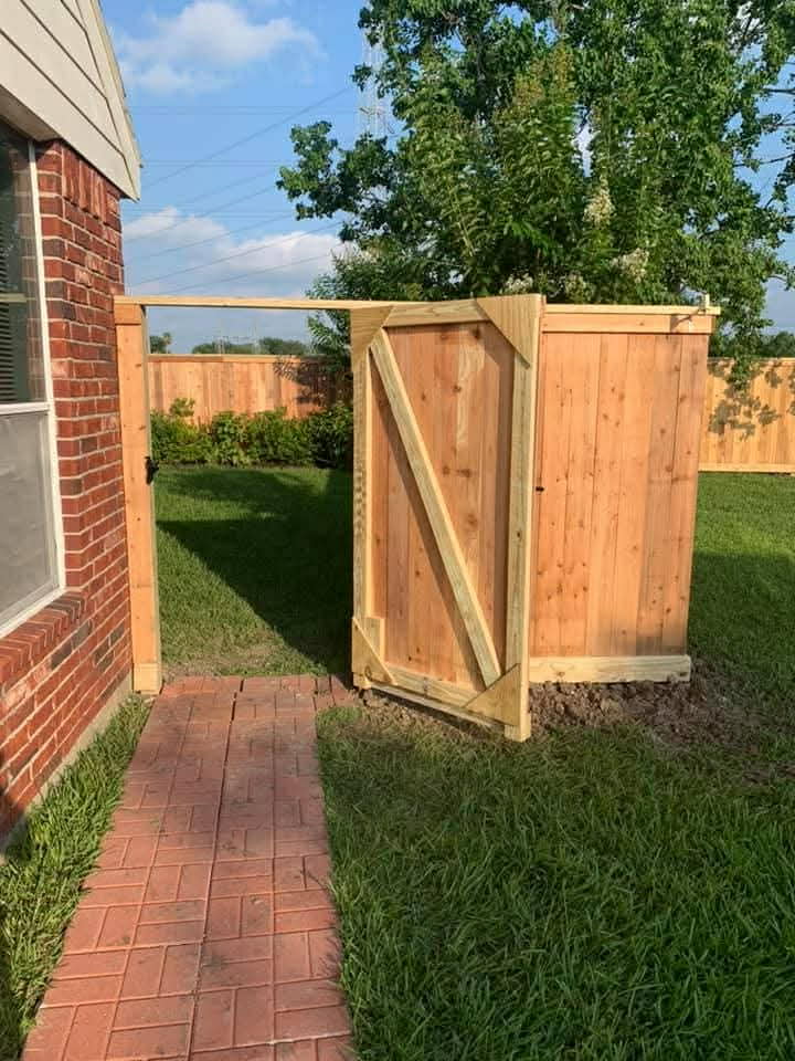 Custom Wood Gate with Z-Brace