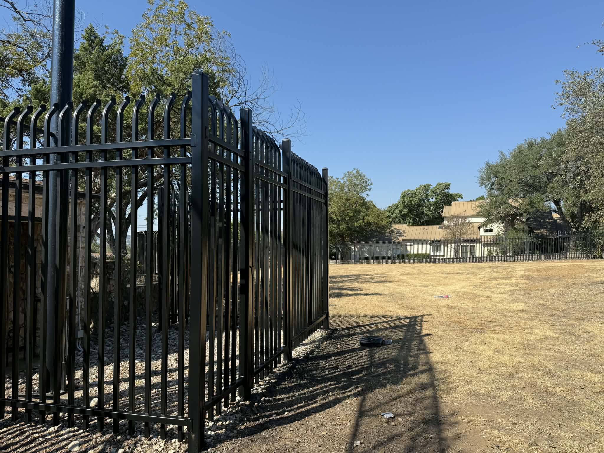 Iron Fence with Arched Gate